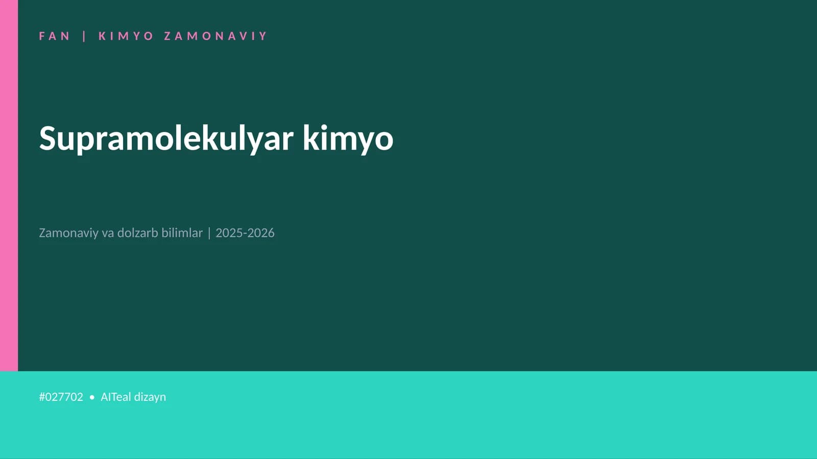 Supramolekulyar kimyo