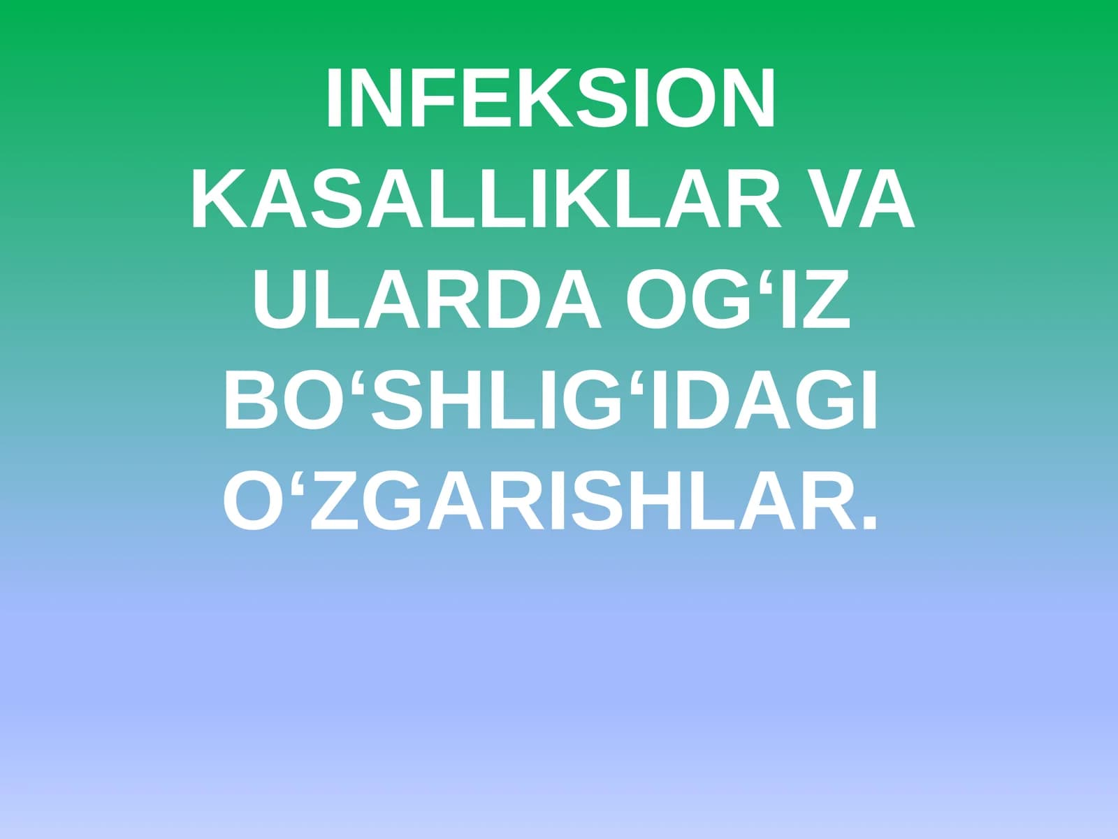 infeksion kasalliklar