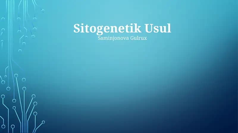 Sitogenetik Usul