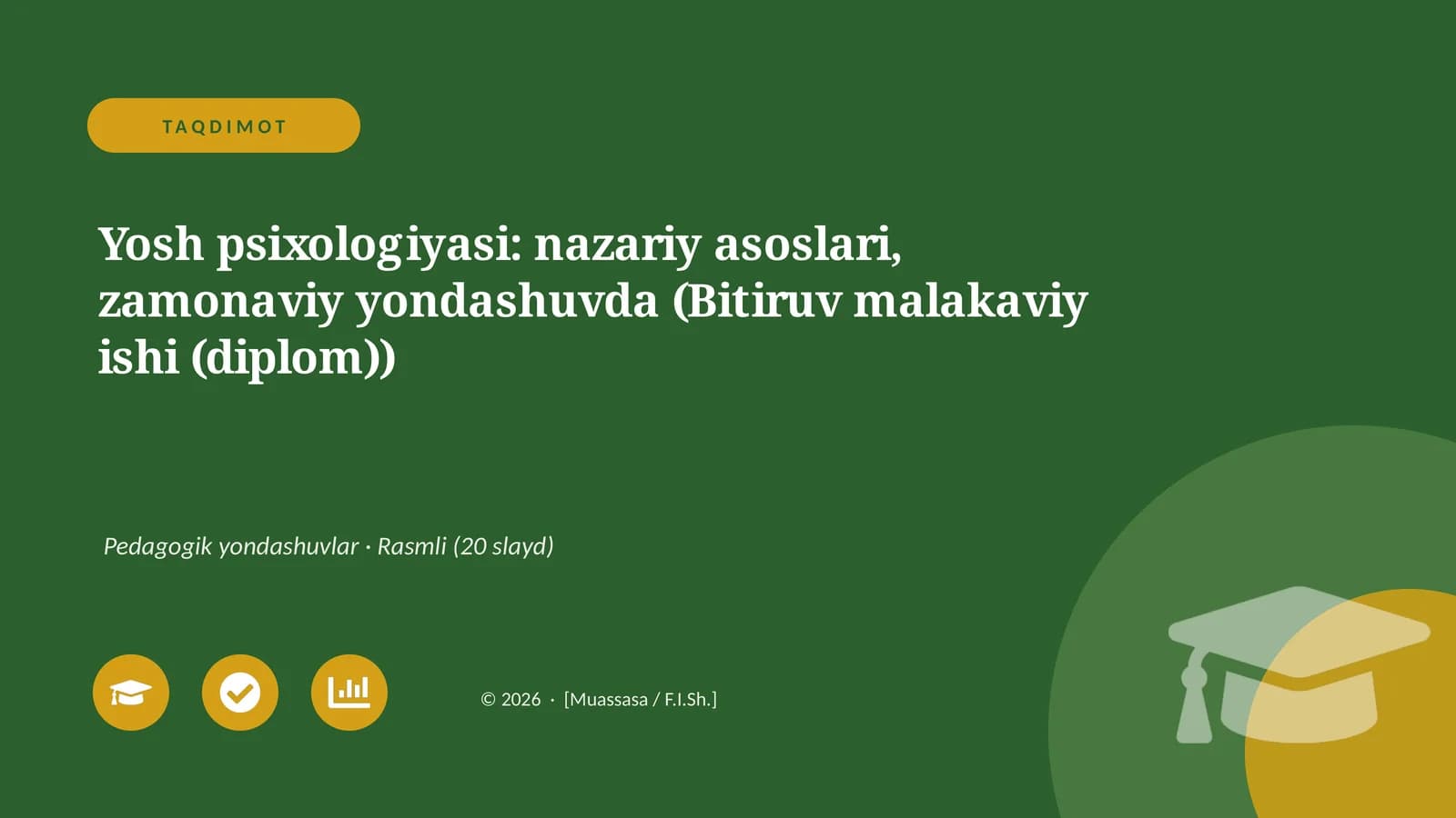 Yosh psixologiyasi: nazariy asoslari, zamonaviy yondashuvda (Bitiruv malakaviy ishi (diplom))