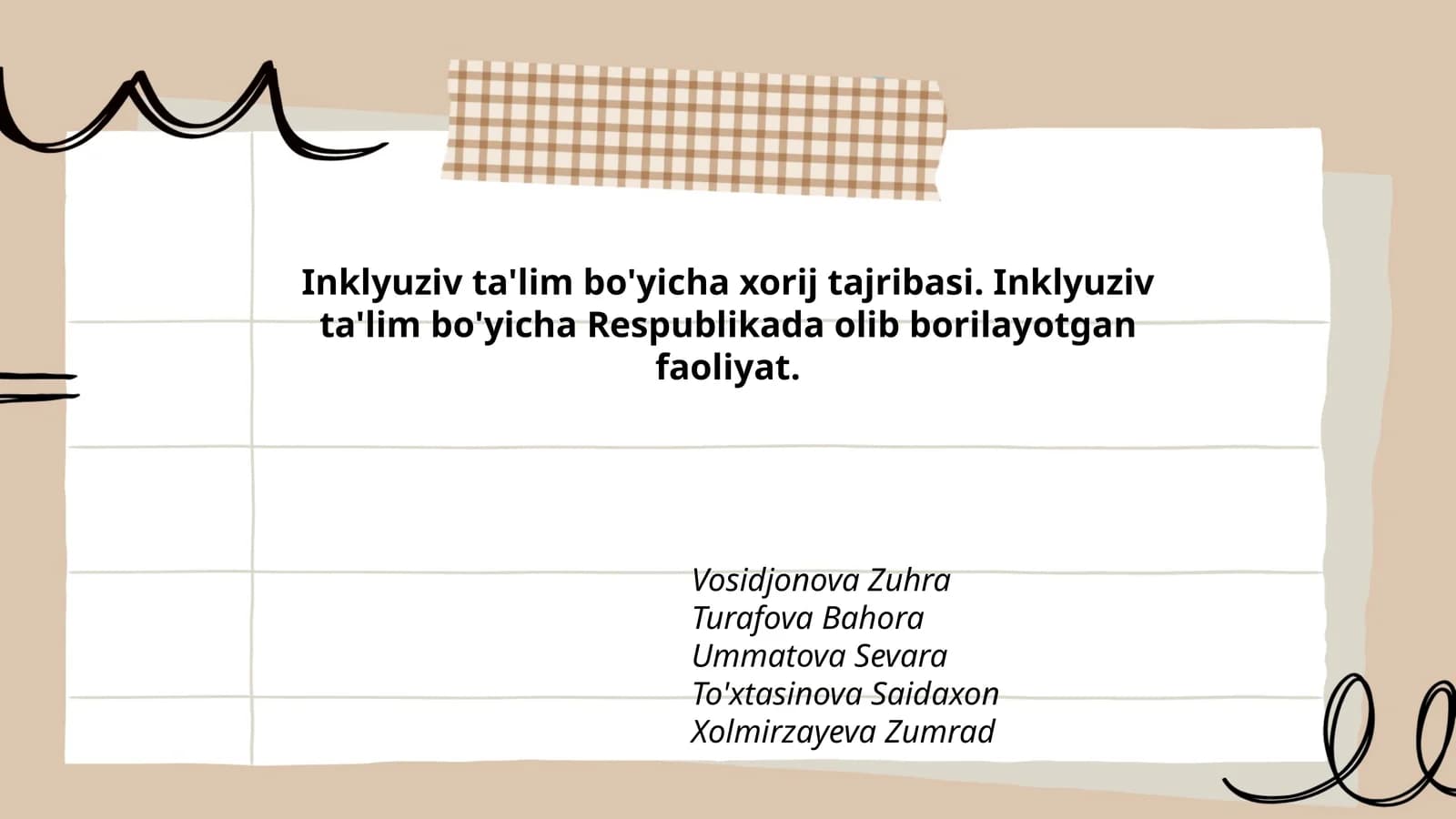 Inklyuziv ta'lim bo'yicha xorij tajribasi