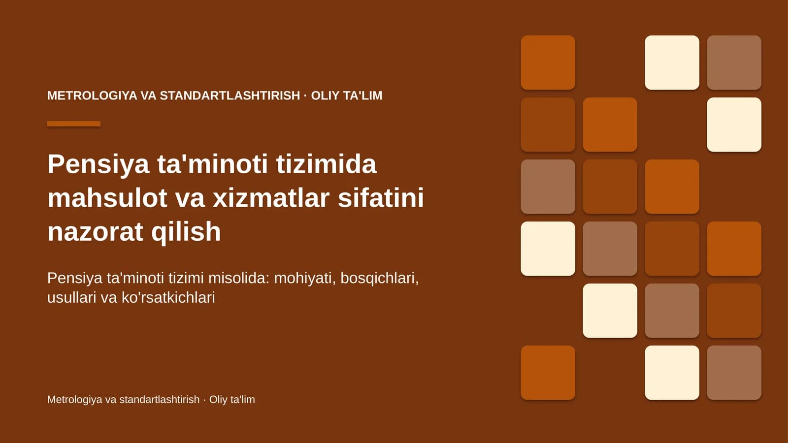 pensiya ta'minoti tizimida mahsulot va xizmatlar sifatini nazorat qilish 3961