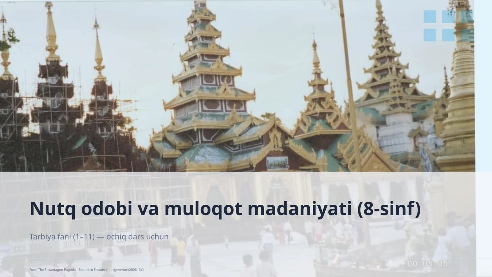 Nutq odobi va muloqot madaniyati (8-sinf)