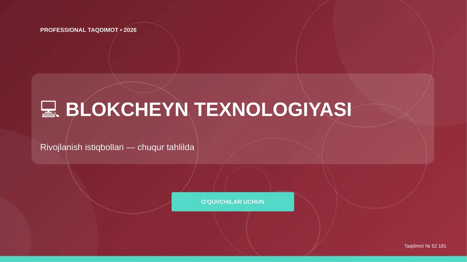 Blokcheyn Texnologiyasi Rivojlanish Istiqbollari