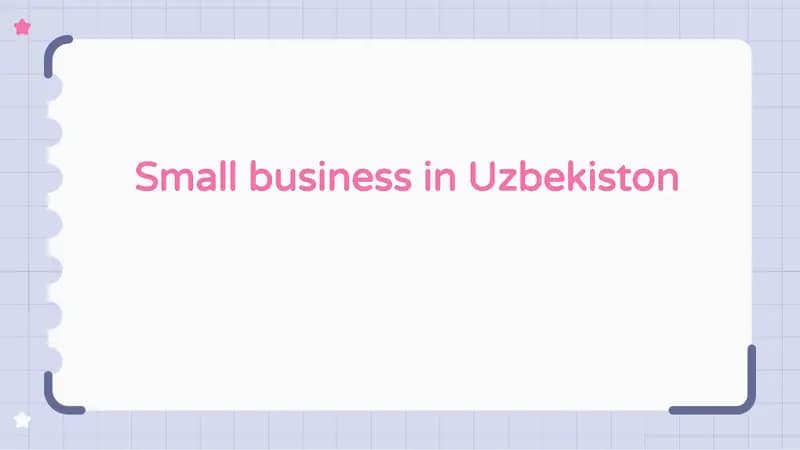 Small business in Uzbekiston
