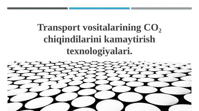 CO₂ chiqindilarini kamaytirish texnologiyalari