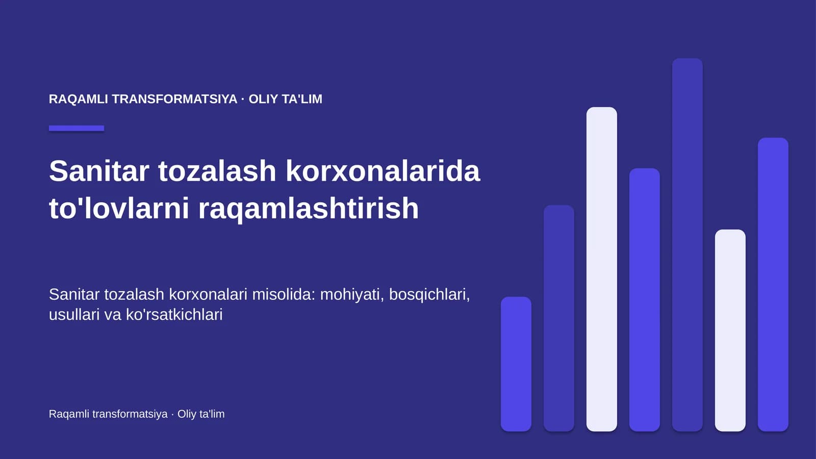 sanitar tozalash korxonalarida to'lovlarni raqamlashtirish 2939