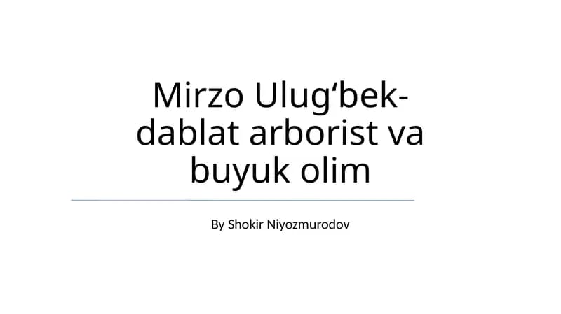 Ulug'bekning Samarqanddagi rasadxonasi