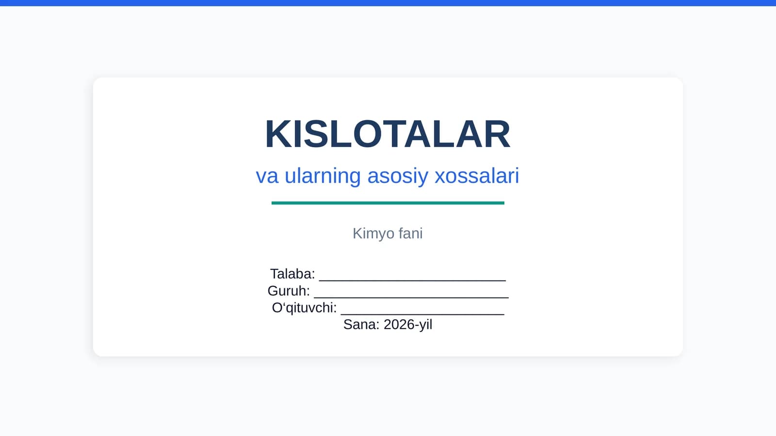 KISLOTALAR