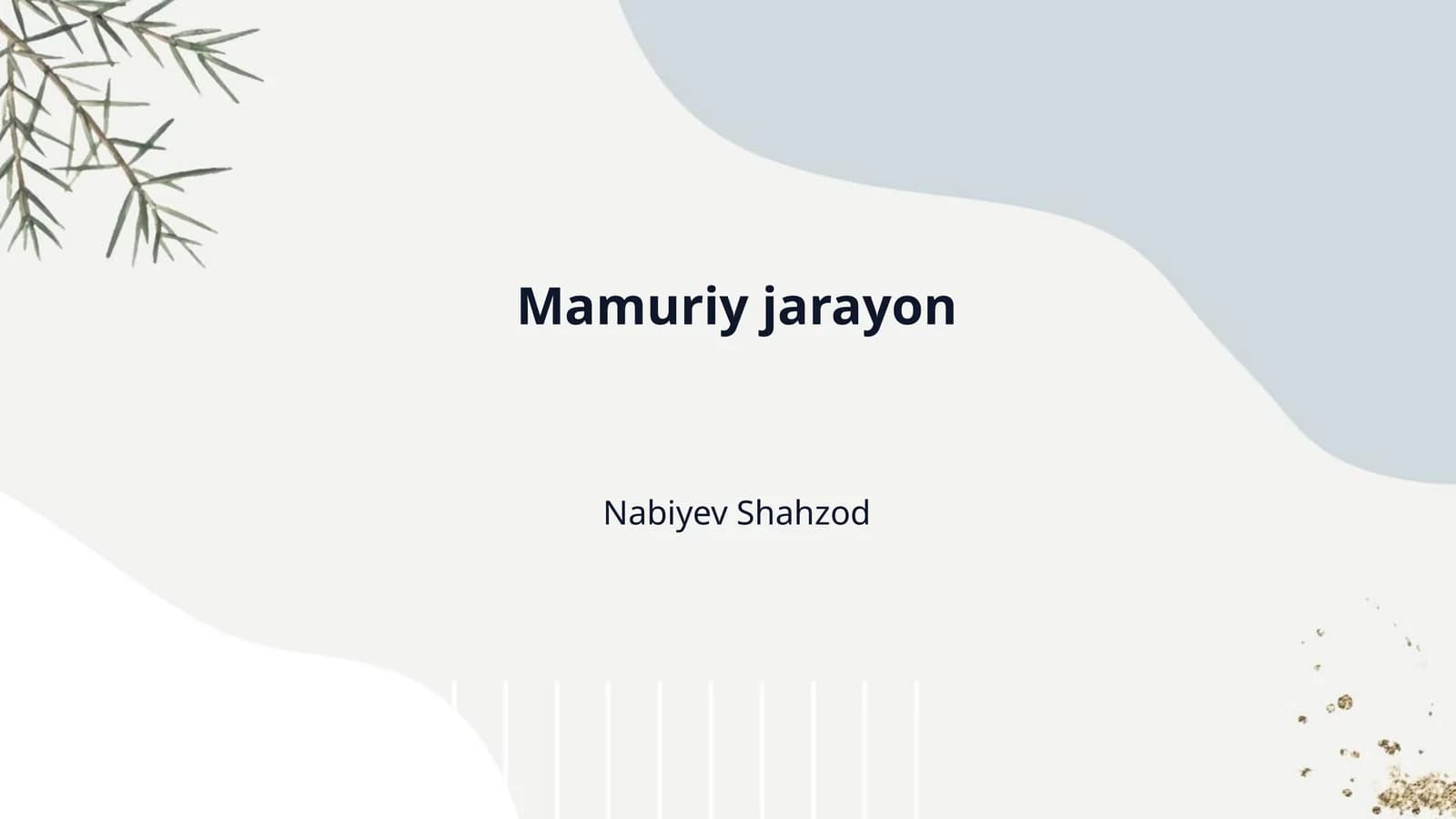 Mamuriy jarayon