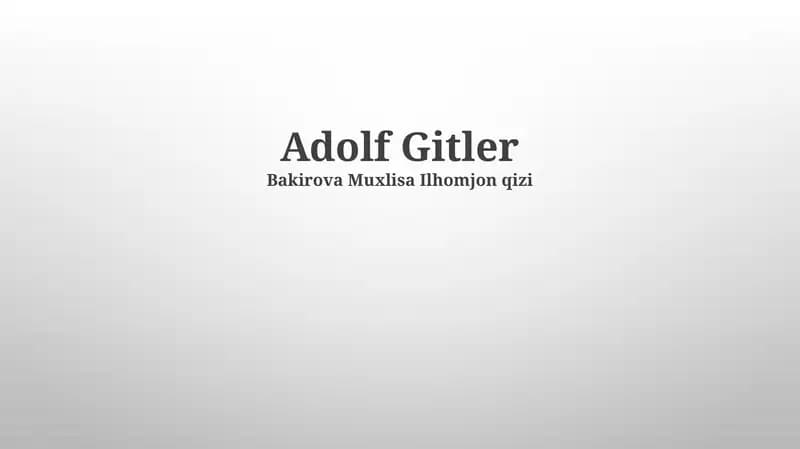Adolf Gitler