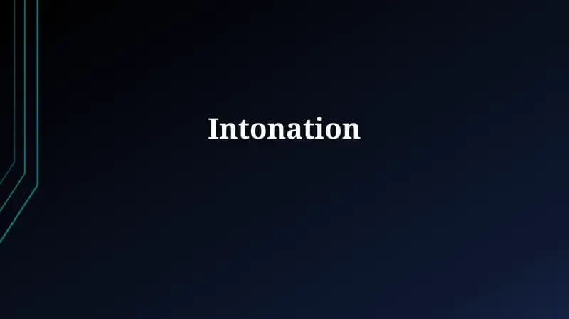Intonation