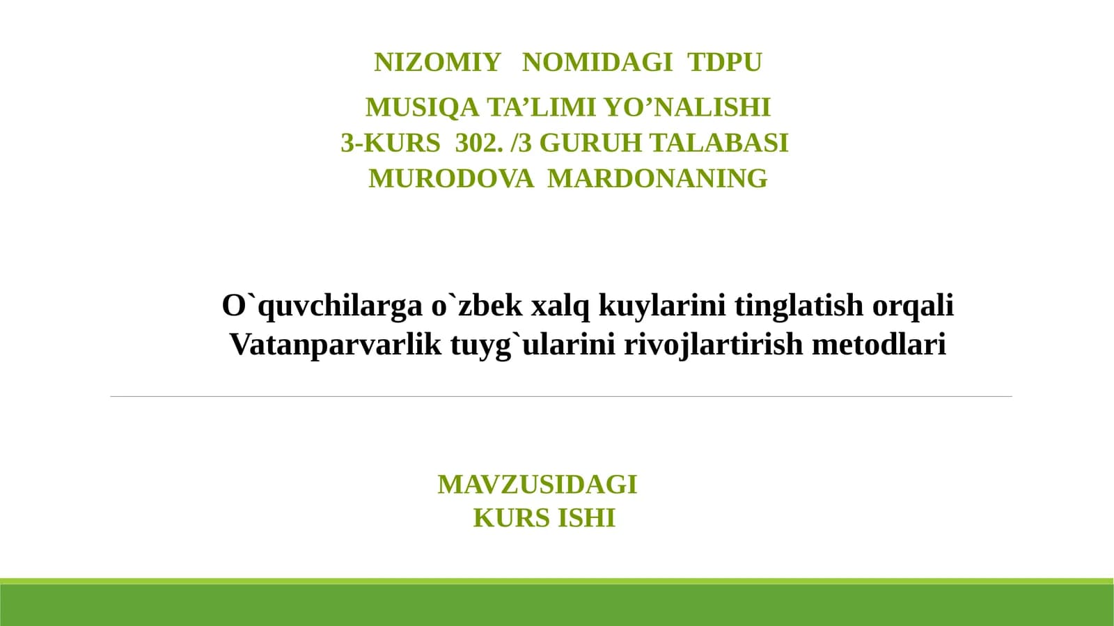 O`quvchilargao`zbekxalqkuylarinitinglatishorqaliVatanparvarliktuyg`ularinirivojlartirishmetodlari