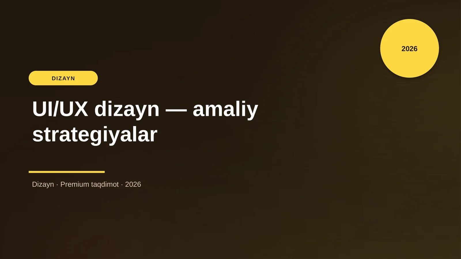 UI/UX dizayn — amaliy strategiyalar