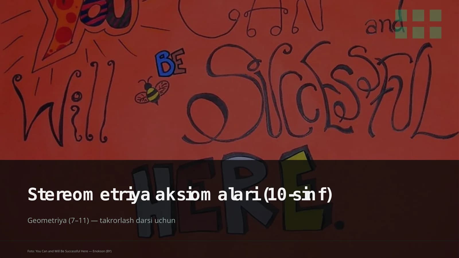 Stereometriya aksiomalari (10-sinf)