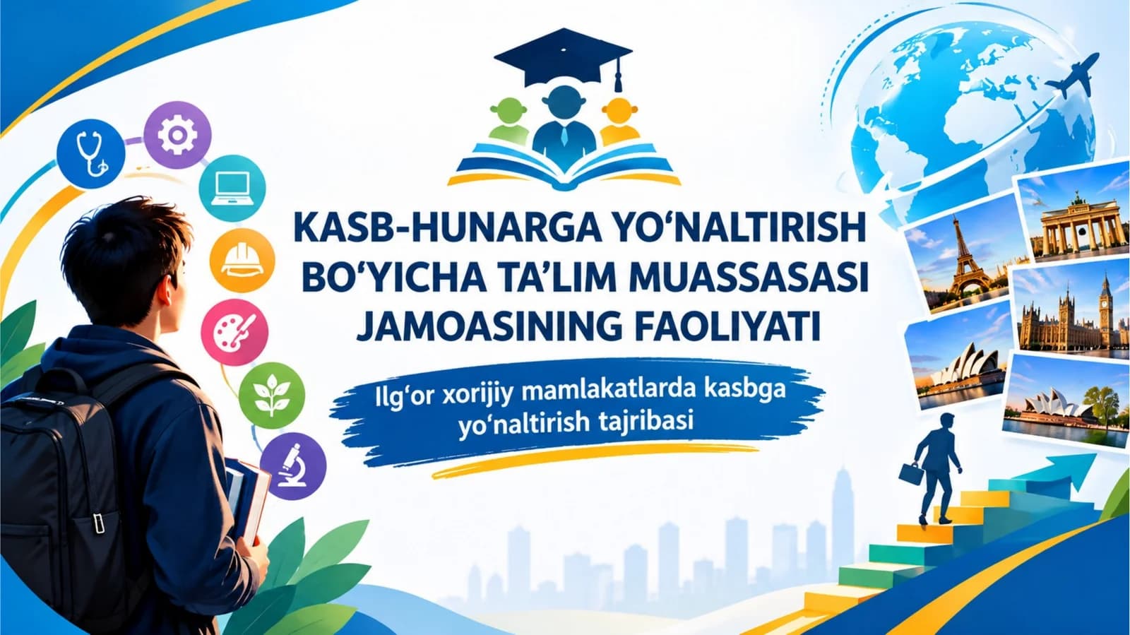 Kasb-hunarga yo‘naltirish bo‘yicha ta’lim muassasasi jamoasining faoliyati. Ilg‘or xorijiy mamlakatlarda kasbga yo‘naltirish tajribasi