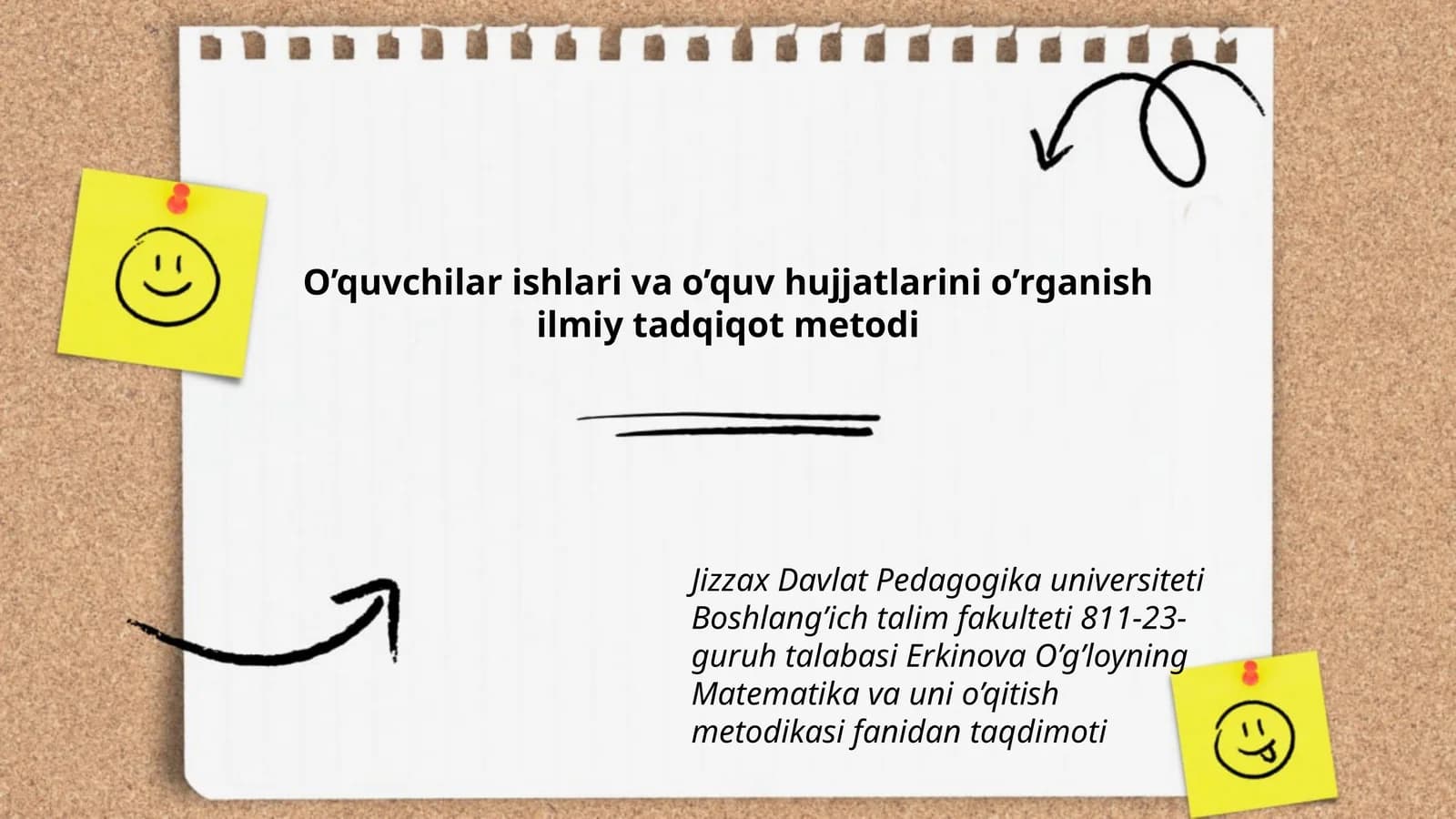 Matematika va uni o’qitish metodikasi fanidan taqdimoti