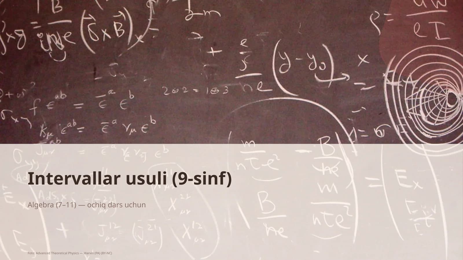 Intervallar usuli (9-sinf)