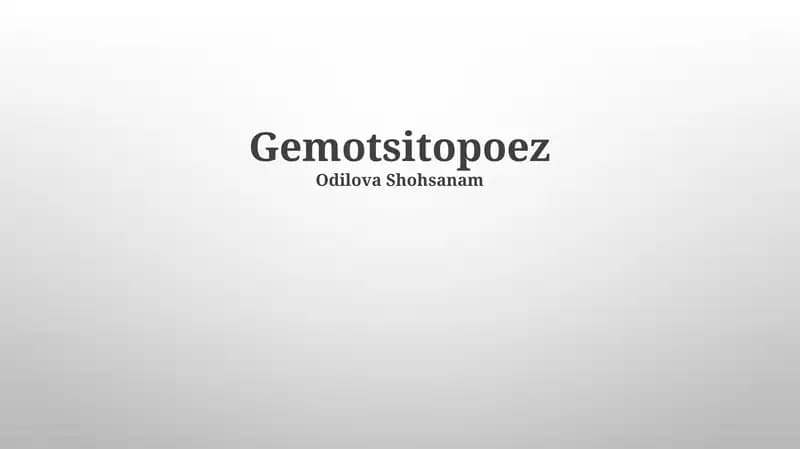 Gemmoterapiya