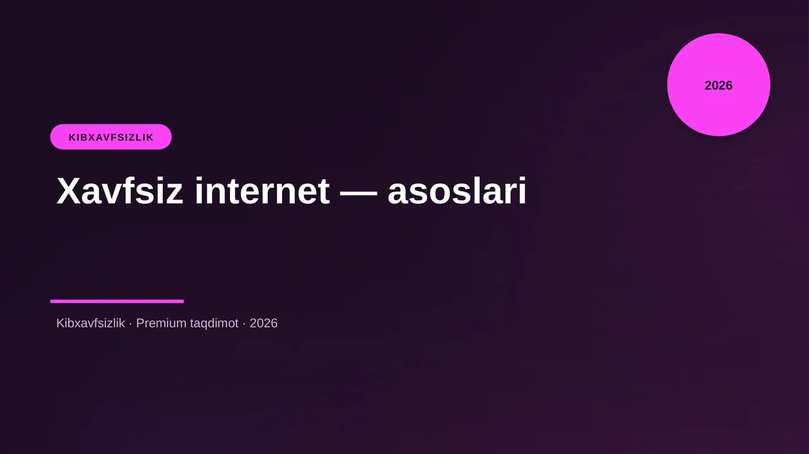 Xavfsiz internet — asoslari
