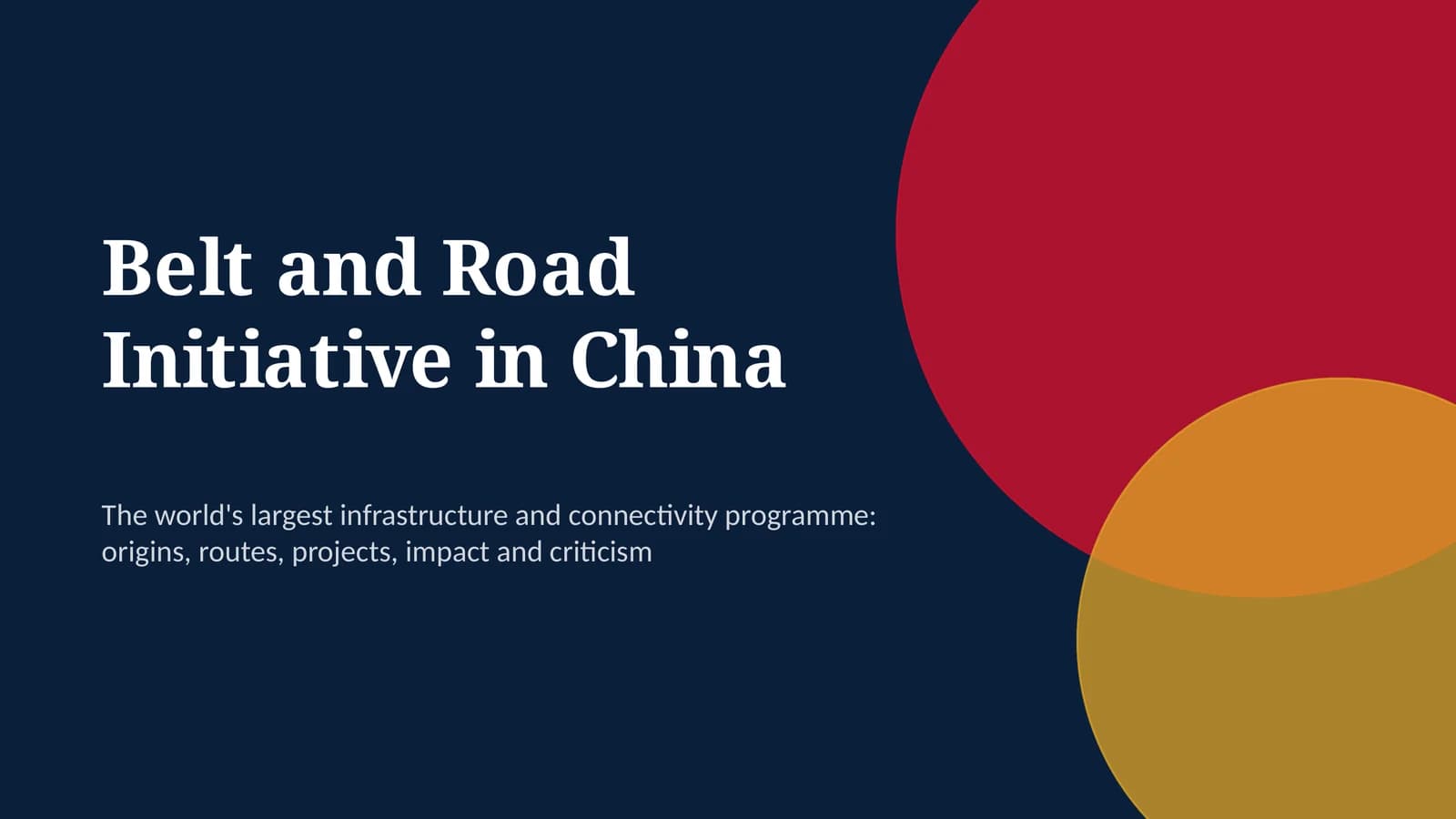 Belt and Road Initiative in China
