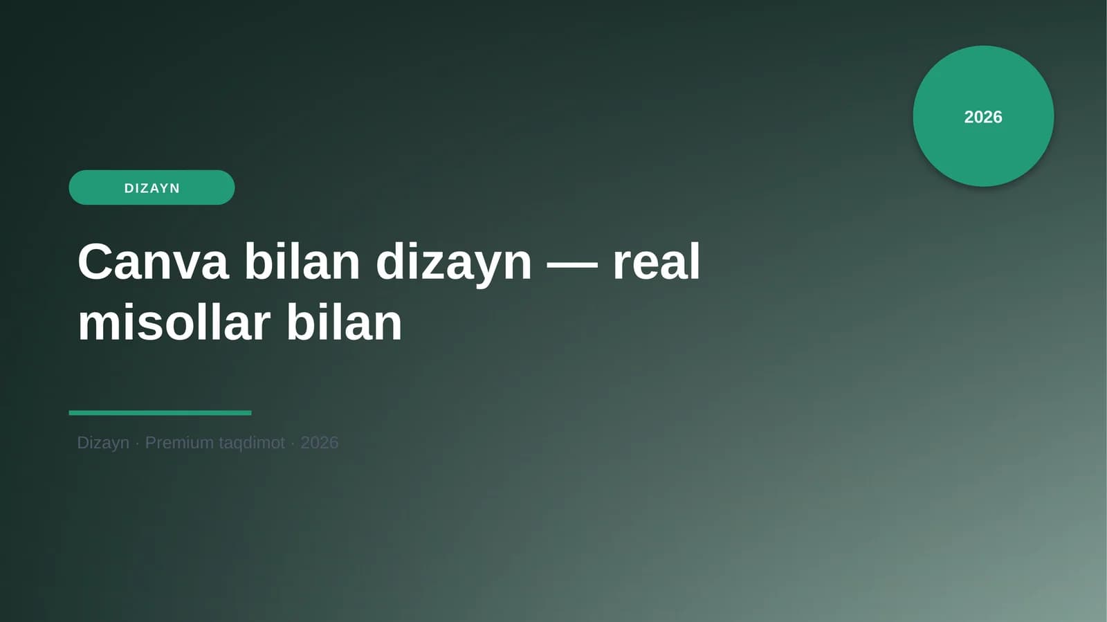 Canva bilan dizayn — real misollar bilan