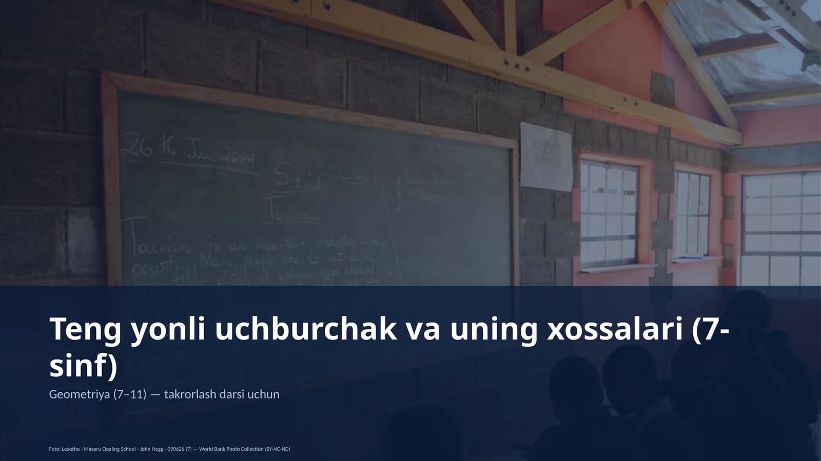 Teng yonli uchburchak va uning xossalari (7-sinf)