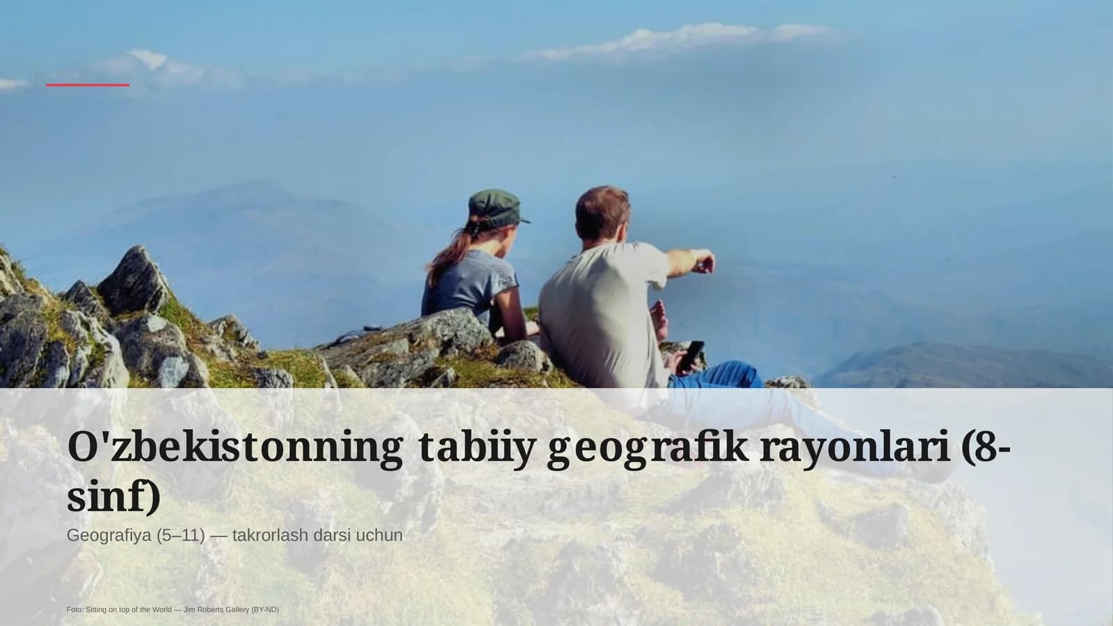 O'zbekistonning tabiiy geografik rayonlari (8-sinf)
