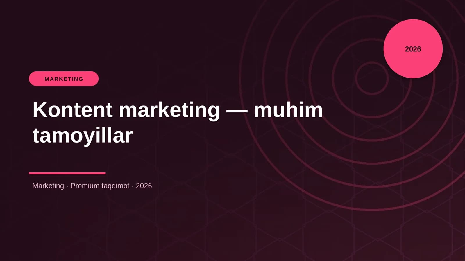 Kontent marketing — muhim tamoyillar