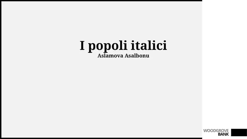 I popoli italici