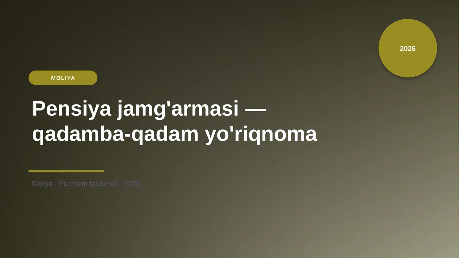 Pensiya jamg'armasi — qadamba-qadam yo'riqnoma