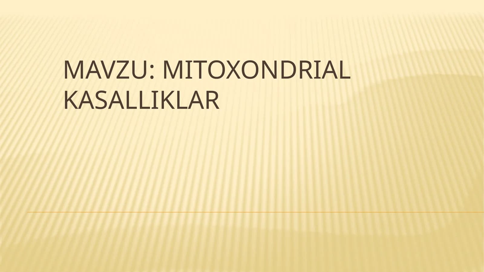 Mitoxondrial kasalliklar