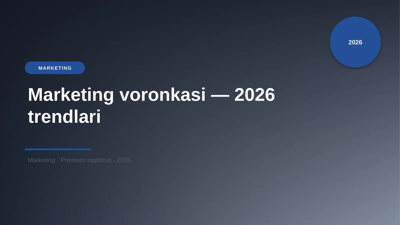 Marketing voronkasi — 2026 trendlari
