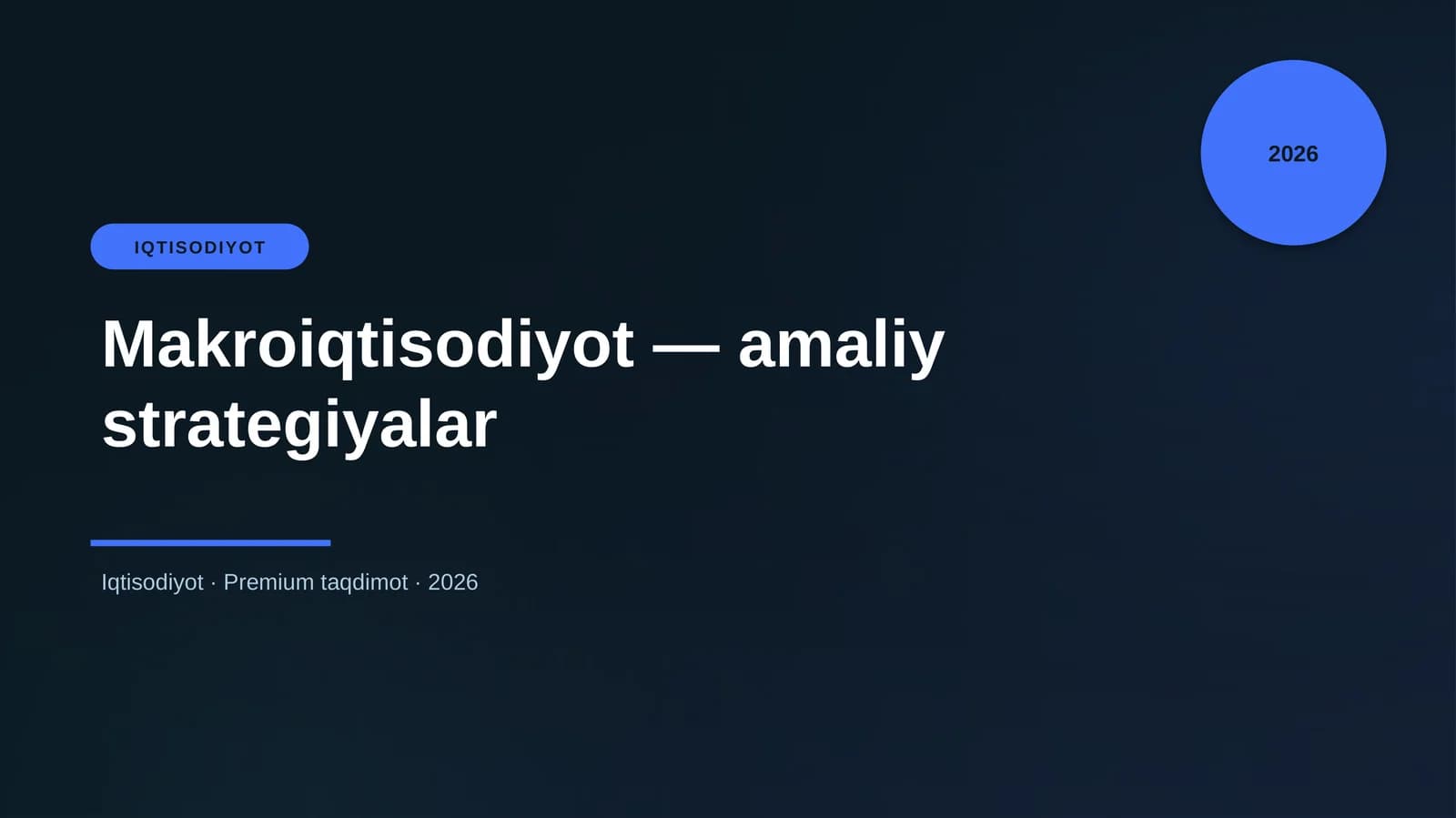 Makroiqtisodiyot — amaliy strategiyalar