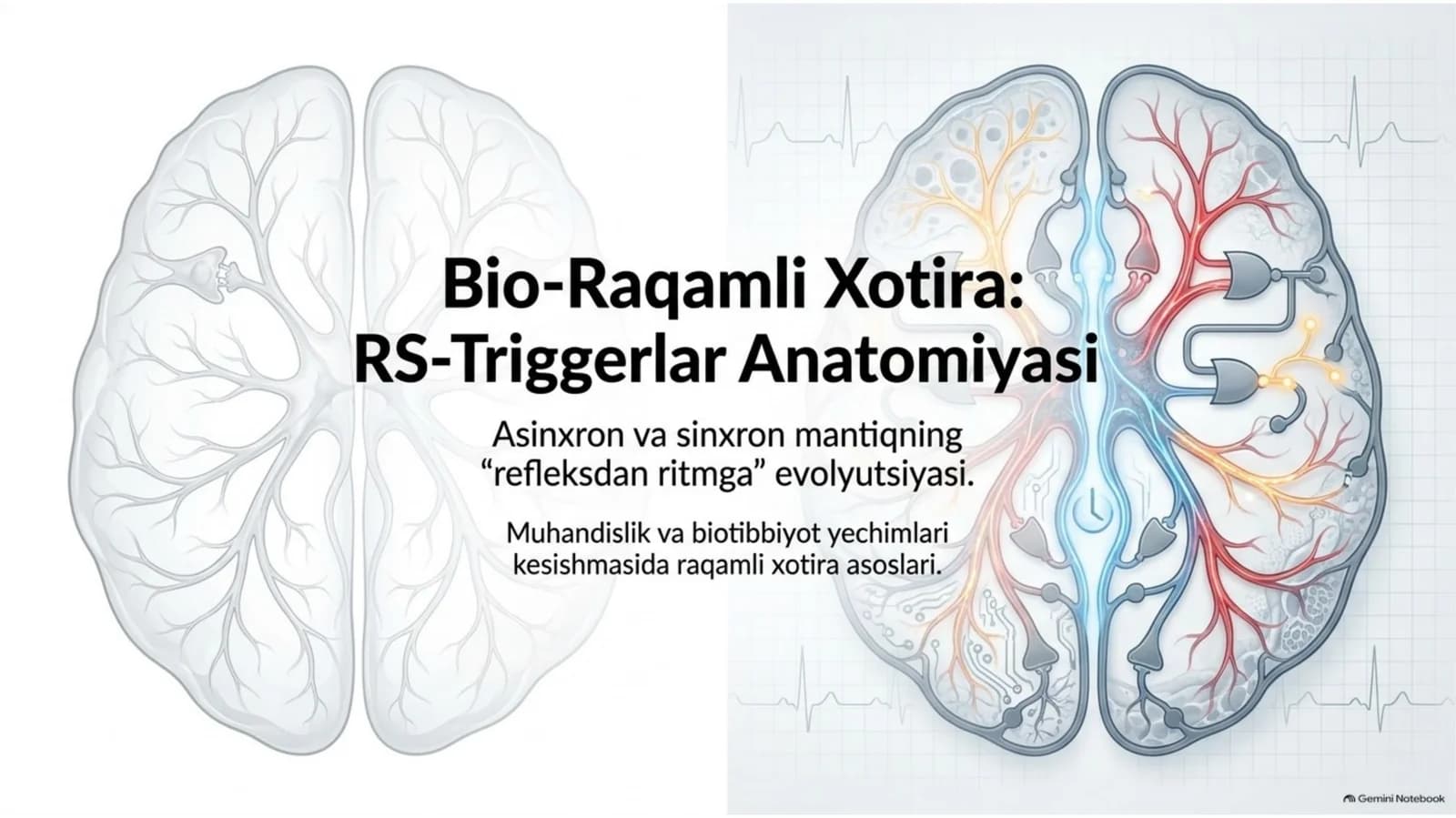 Asinxron va sinxron mantiqning "refleksdan ritmga" evolyutsiyasi. Muhandislik va biotibbiyot yechimlari kesishmasida raqamli xotira asoslari.