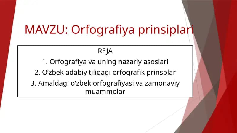 Orfografiya prinsiplari