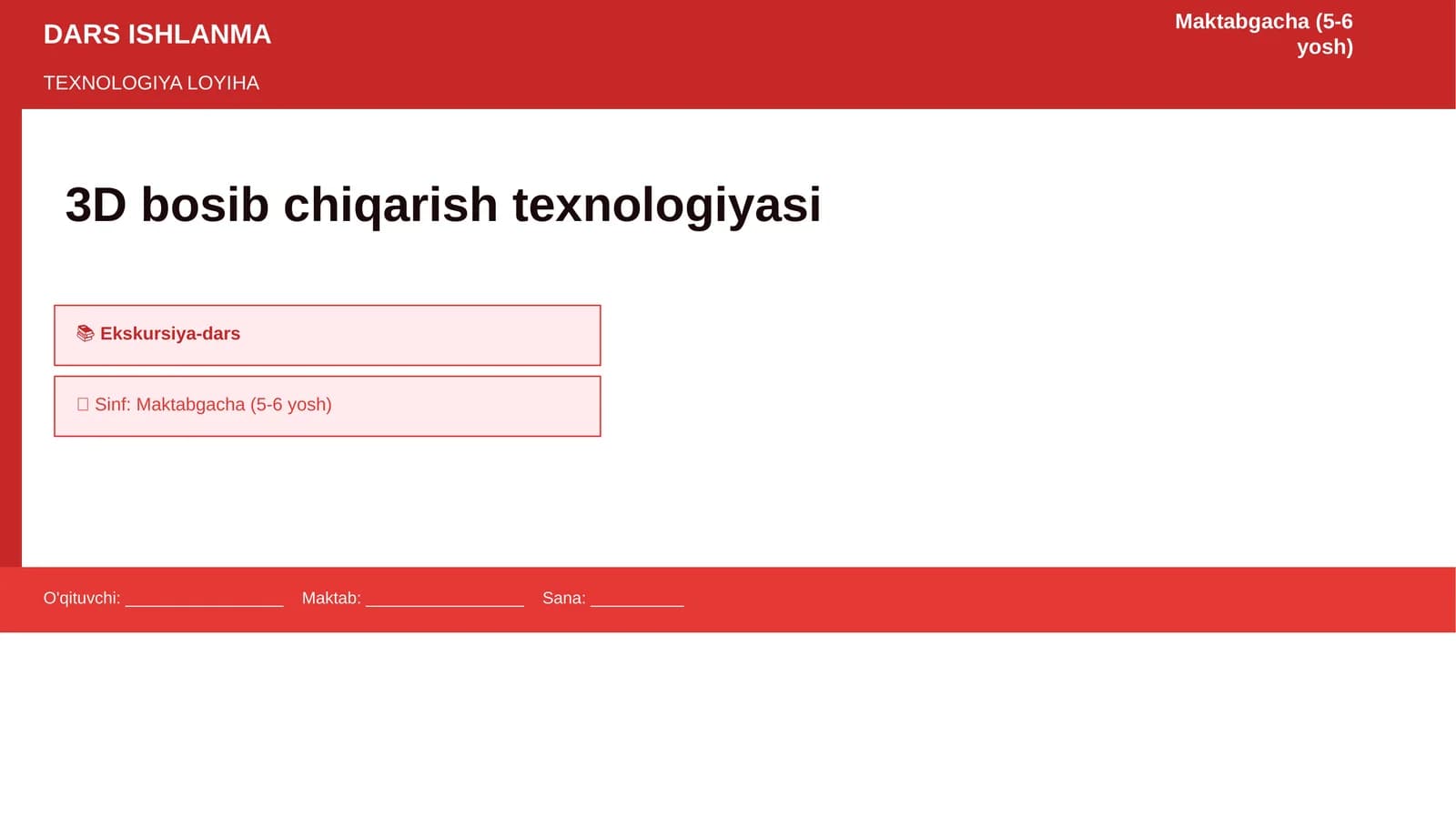 TEXNOLOGIYA LOYIHA