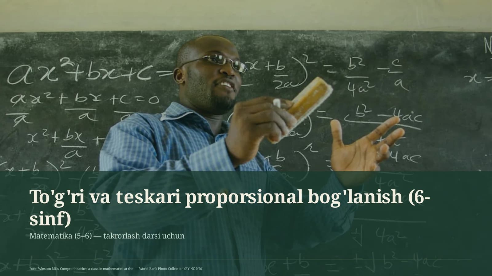 To'g'ri va teskari proporsional bog'lanish (6-sinf)