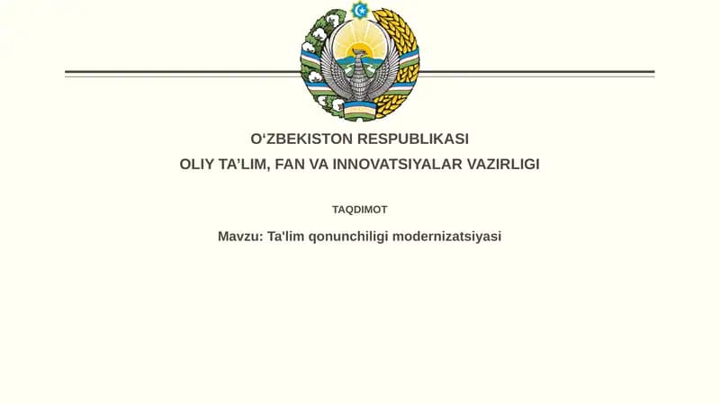 Ta'limqonunchiligimodernizatsiyasi