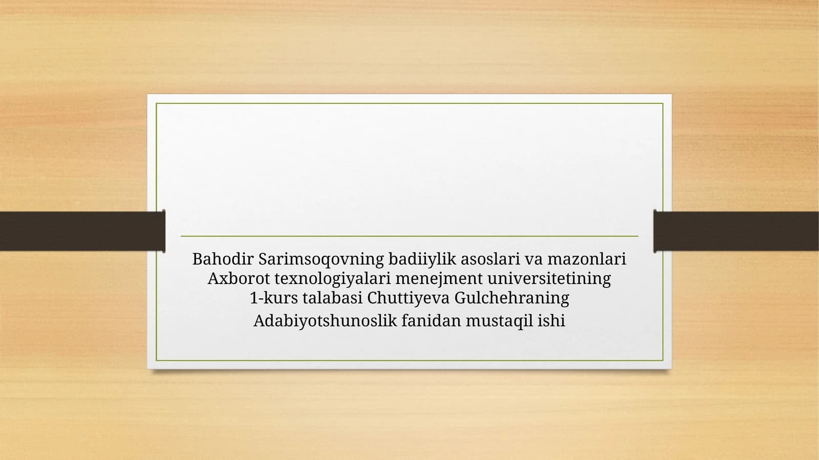 Bahodir Sarimsoqovning badiiylik asoslari va mazmunlari