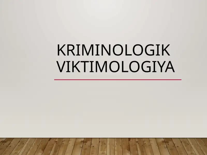 Kriminologik viktimologiya