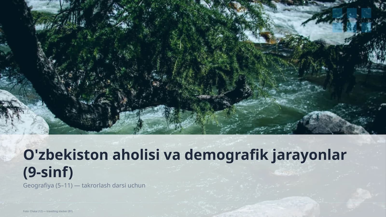 O'zbekiston aholisi va demografik jarayonlar (9-sinf)
