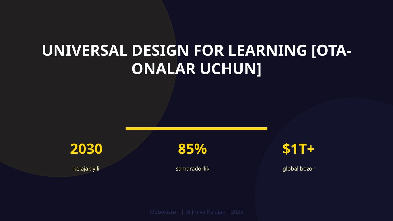 Universal Design for Learning [OTA-ONALAR UCHUN]