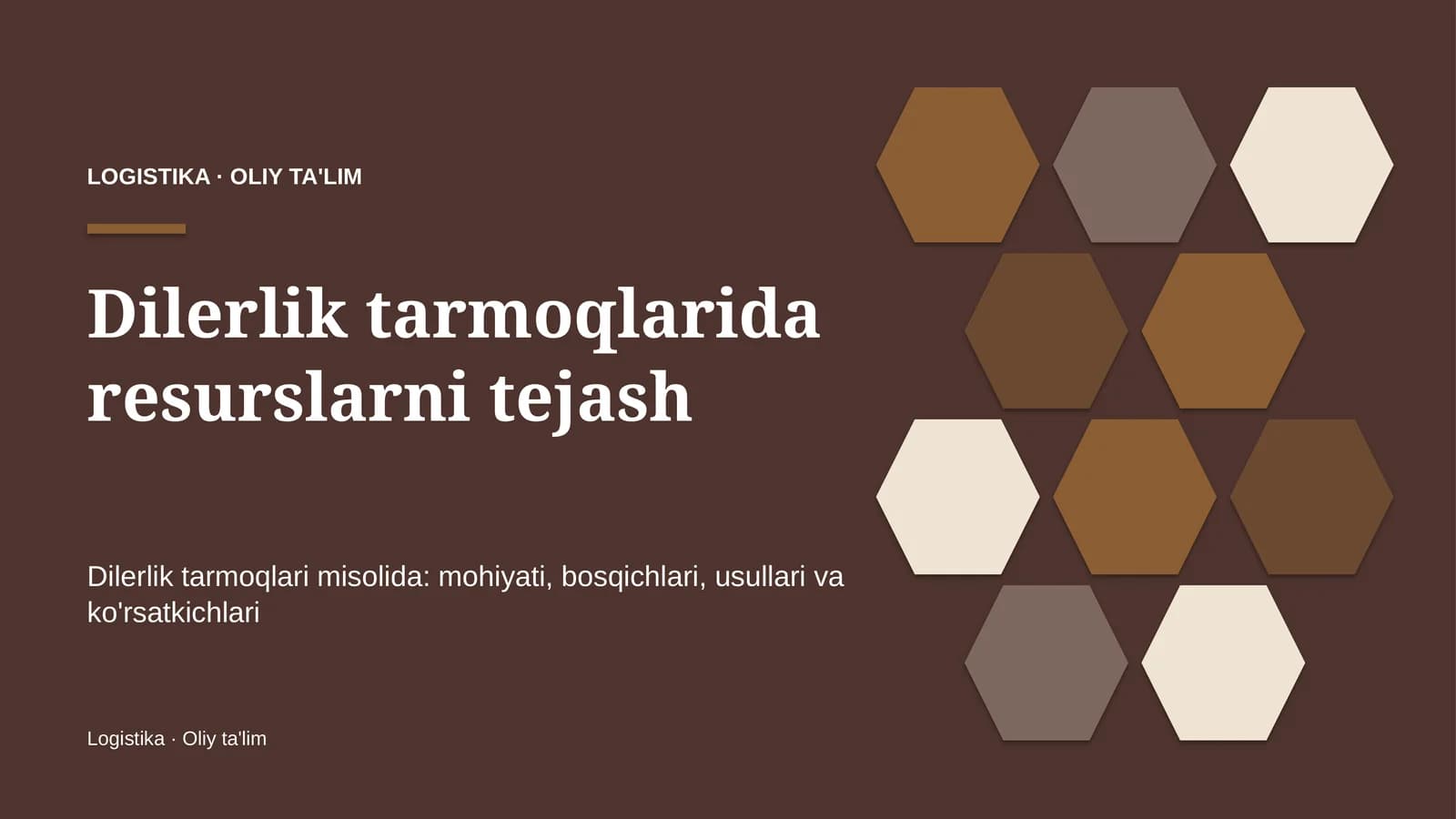 Dilerlik tarmoqlarida resurslarni tejash