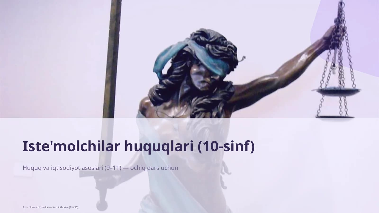 Iste'molchilar huquqlari (10-sinf)