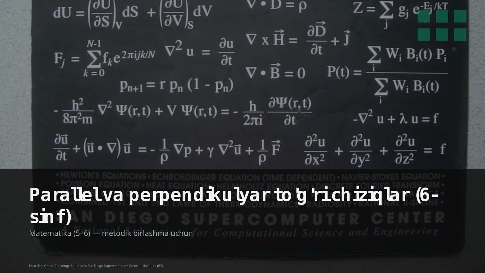 Parallel va perpendikulyar to'g'ri chiziqlar (6-sinf)