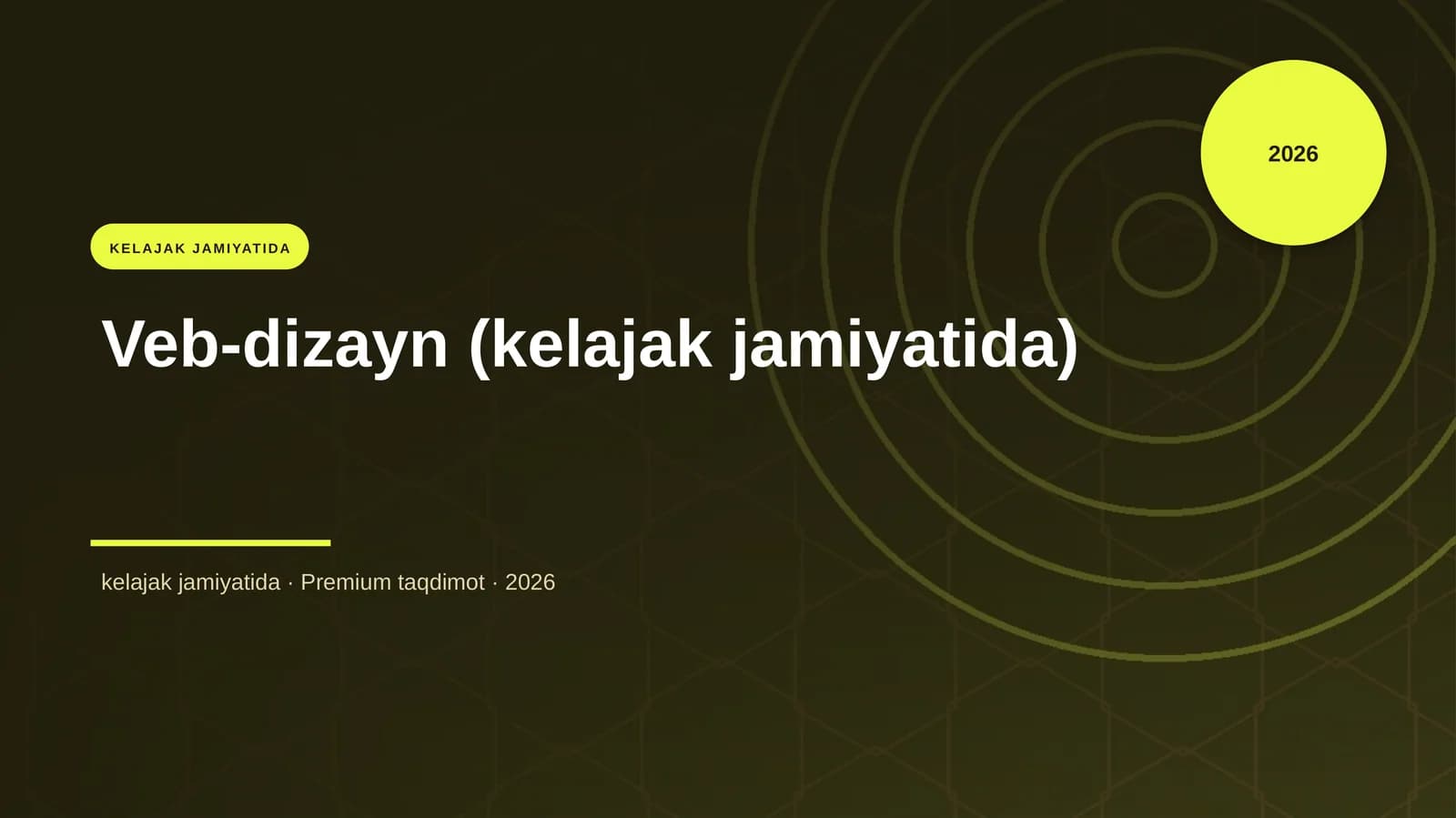 Veb-dizayn (kelajak jamiyatida)