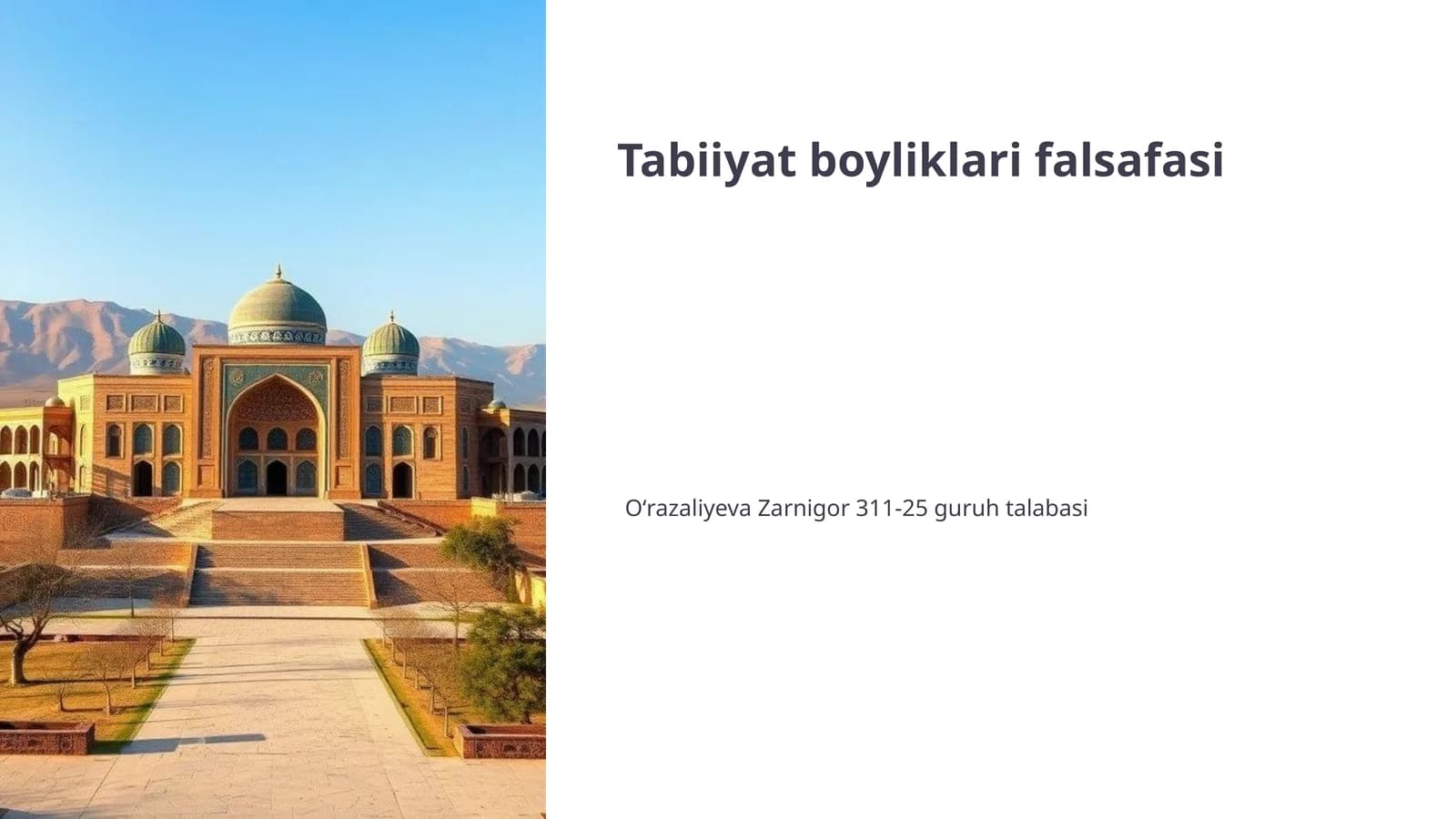 Tabiiyat boyliklari falsafasi