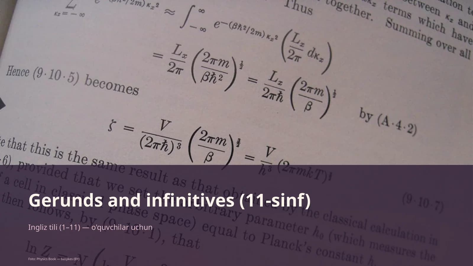 Gerunds and infinitives (11-sinf)
