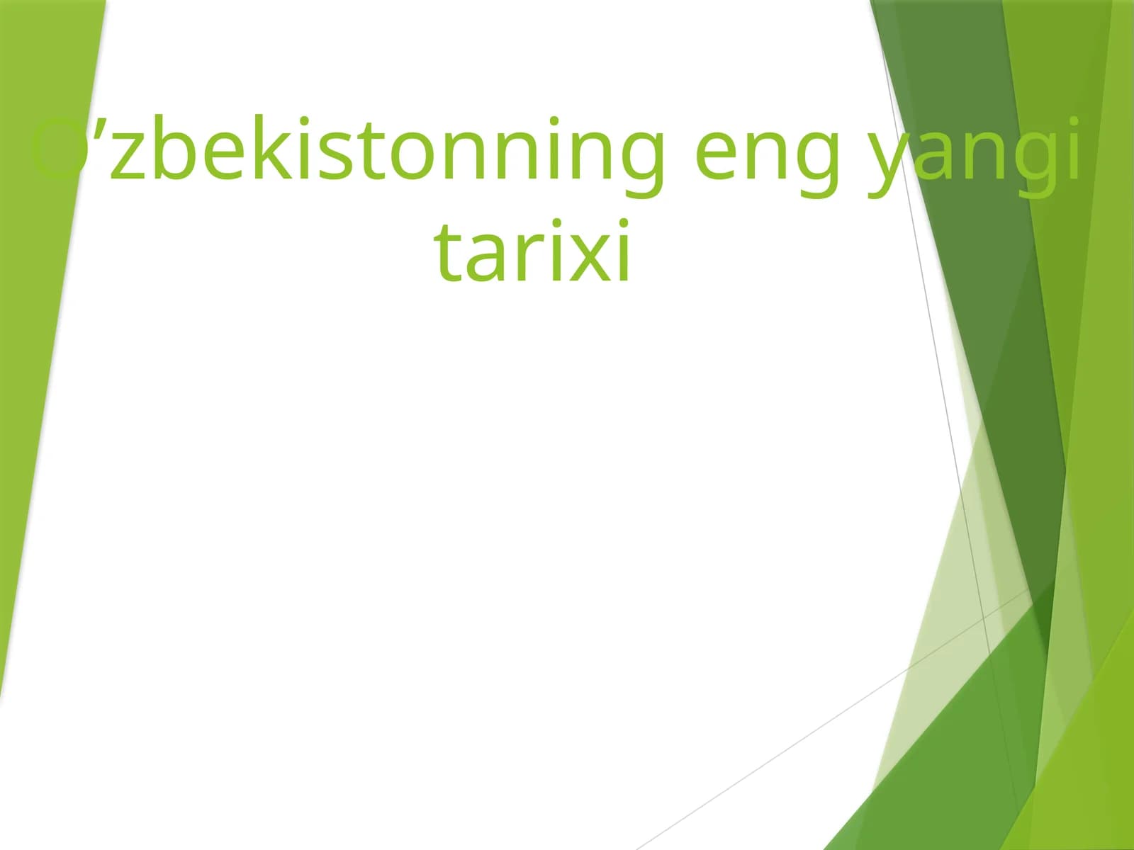 O‘zbekistonning eng yangi tarixi